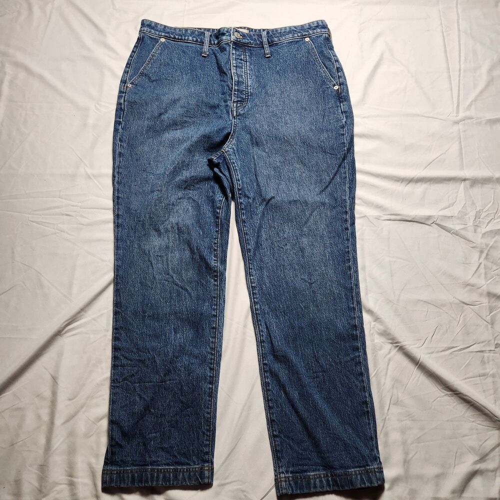 Madewell Jeans Womens 33 Blue The Perfect Vintage Straight Medium Wash Denim